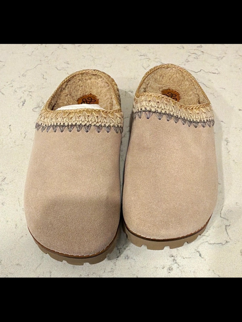 Bolinas Lug Sole Clogs by The Sak with Crochet Lining Size 8 NWOT